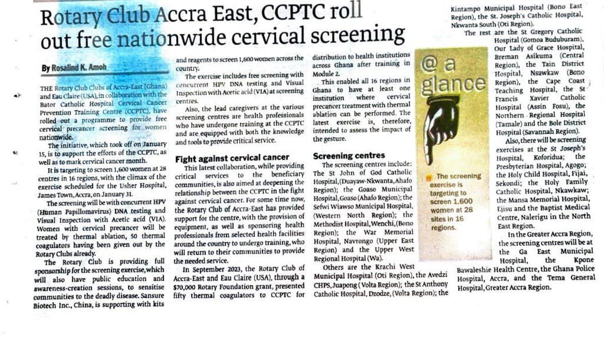 Screen-and-Treat Research Group (@screenandtreat) on Twitter photo Today, through the EXACCT Rotary study, several health professionals trained at the CCPTC <a href="/CBattor/">Cervical Centre Battor</a> are providing much-needed cervical cancer screening services across the country in a historic effort to improve access to HPV testing services. Exciting times! Today, through the EXACCT Rotary study, several health professionals trained at the CCPTC <a href="/CBattor/">Cervical Centre Battor</a> are providing much-needed cervical cancer screening services across the country in a historic effort to improve access to HPV testing services. Exciting times!