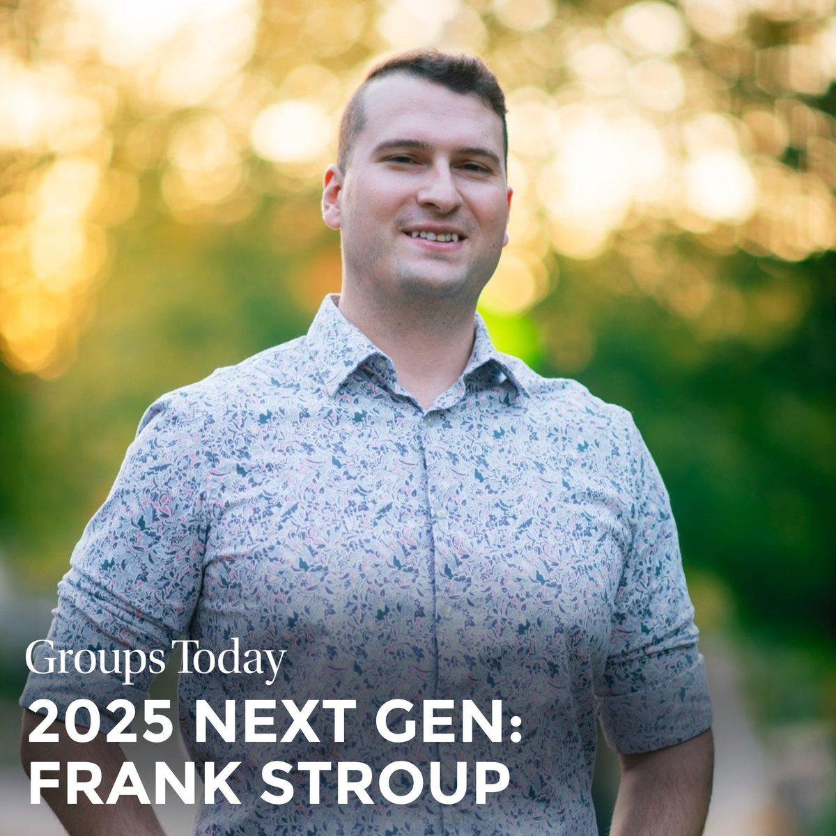 GroupsToday's tweet image. Meet one of our #2025NextGens, Frank Stroup! An Account Manager for @travelwbarb, Frank is a fresh face in the travel world, he created an efficacious training program to set leaders on the path to travel success. buff.ly/3C6be2g Photo courtesy of Frank Stroup.