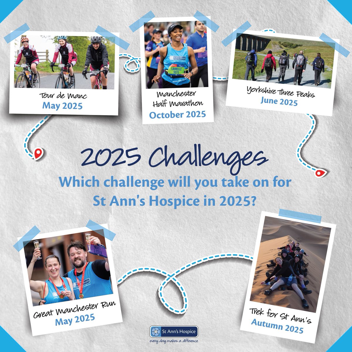 Register for one of our challenges and feel good while doing good for your local hospice. 🩵 

Find out more here: buff.ly/4gs9tLC