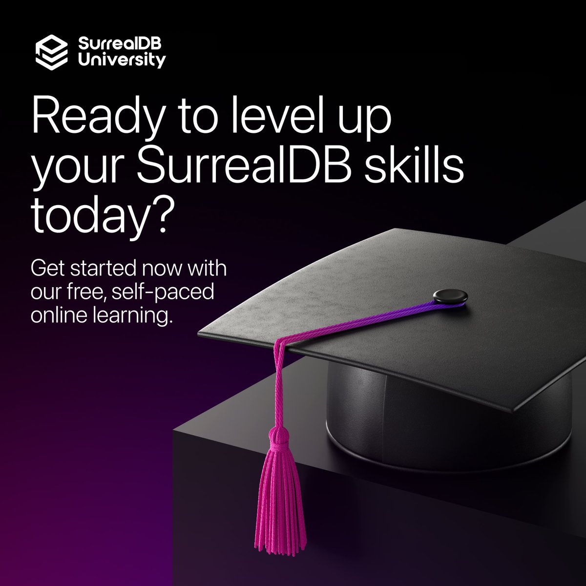 Getting started with our multi-model database? With the SurrealDB Fundamentals course, get access to practical hands-on learning and master the five core parts of building a production-ready database. Start building your skills. 👉 sdb.li/4hcQHZa