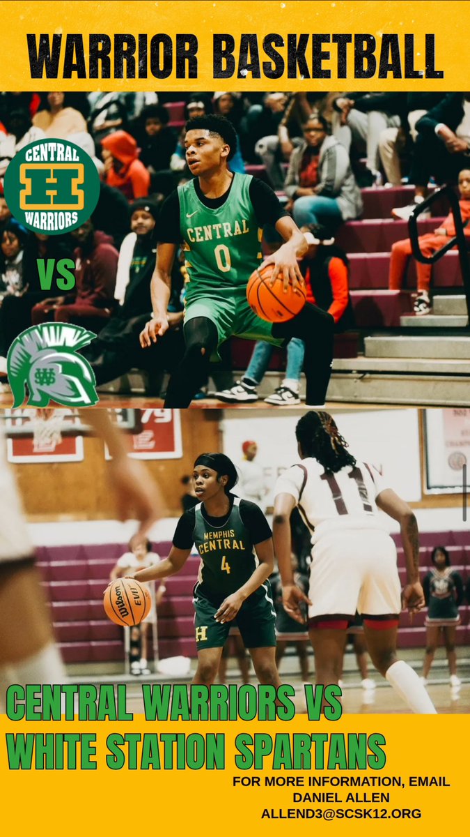 🔰HOCO AT THE #CHOUSE 🔰

Central hosts White Station for homecoming TONIGHT! 

It should be a great district 🏀. 

Girls at 6, Guys at 7:30. 

Come out, have fun, and support your Warriors! 

🔰🔰🔰