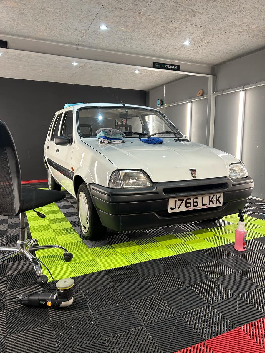 The little Rover getting a good old valet, fit for a king 🤴