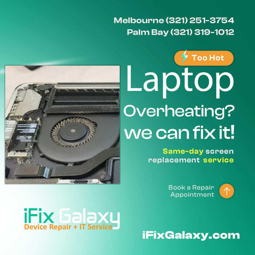 iFixGalaxy's tweet photo. Laptop overheating? Not anymore! 💻❄️ iFixGalaxy just cooled down an overheating laptop, bringing it back to peak performance. Fast, reliable repairs to keep your tech running smoothly. Visit us today! 🔧✨ #iFixGalaxy #LaptopRepair #CoolAndEfficient https://t.co/f3EJWVZzi2