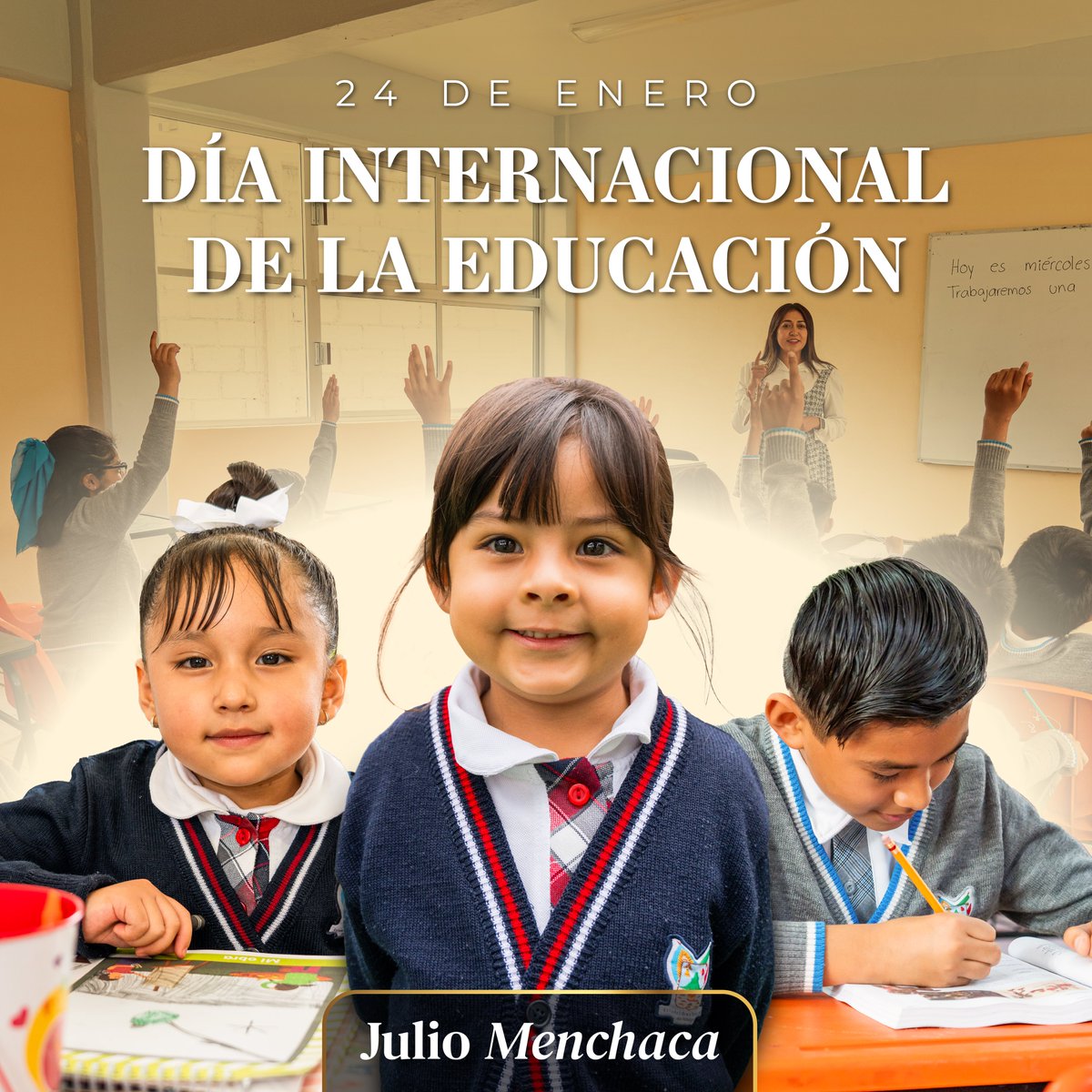 En el #DíaInternacionalDeLaEducación, reiteramos nuestro firme compromiso con la educación como pilar esencial para el progreso de #Hidalgo. 

Seguimos impulsando políticas que aseguren una educación de calidad, inclusiva y accesible para todas y todos, construyendo así, un