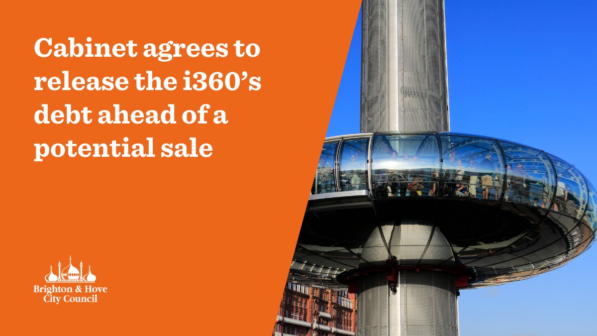 At last night's Cabinet meeting, councillors agreed to release the debt owed to the council by Brighton i360 ahead of a potential sale. 

They also agreed to commission an investigation into the original decision to loan public money.

Read more 👉 ow.ly/nuYw50UMuOh