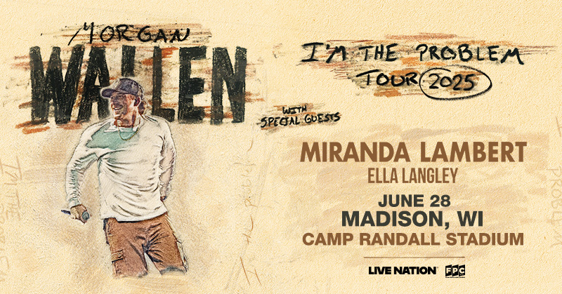 UWBadgers's tweet photo. JUST ANNOUNCED! 🤩 Morgan Wallen live at Camp Randall Stadium on Saturday, June 28, with special guests Miranda Lambert &amp; Ella Langley! Sign up for presale access now through Tuesday, Jan. 28: https://t.co/2swX1Rsmh5 https://t.co/ZHox3jO7YD