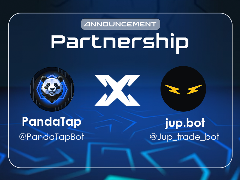 Pandatapcoin's tweet photo. 🚀 Partnership Announcement: PandaTap ✕ Jup Bot 🚀
We’re excited to announce our partnership with Jup (@JupBot_sol ), the ultimate trading bot for Solana users! 📈🔥

🌟 What’s in it for you?

Trade, buy, sell, and store tokens directly from Telegram.
Access the power of Solana with a user-friendly bot.
🐼 PandaTap partners with Jup Bot to enhance rewards and make token trading more engaging and rewarding.

📲 Start trading:
Telegram Bot: https://t.co/y6wBPSBrRy

🐼 Tap into trading with PandaTap: https://t.co/WvWERUDaRt

#JupBot #Solana #CryptoTrading #BlockchainIntegration #PandaTap #PTAP