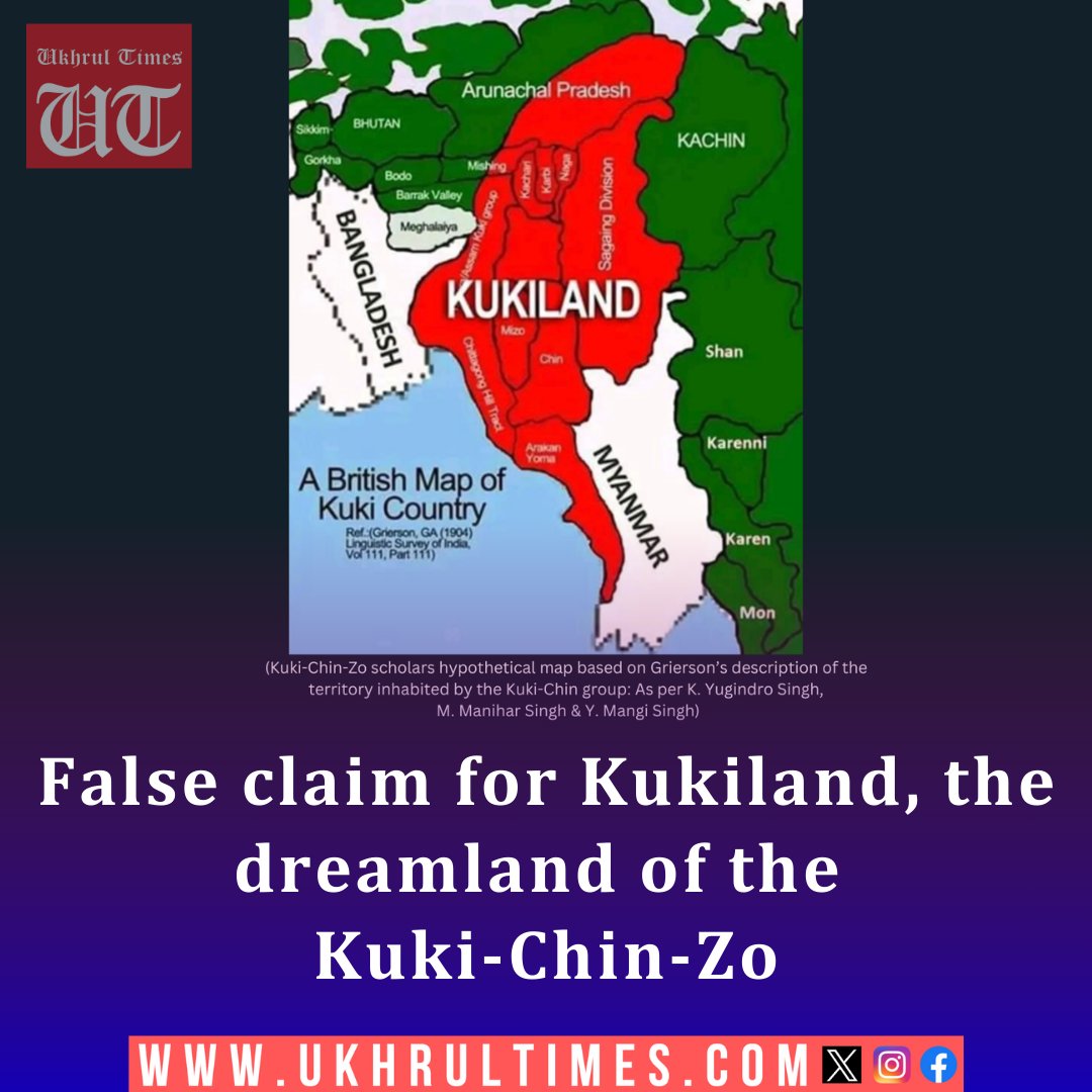 #Article: Grierson reported that the Thado tribe formerly lived in the Lushai and #ChinHills. According to him, between 1840 and 1850,the #Lushai Chief Lallula expelled the #Thados of  the Lushai Hills into #Cachar and about the same time the Soktes under their chief Kantumdrived