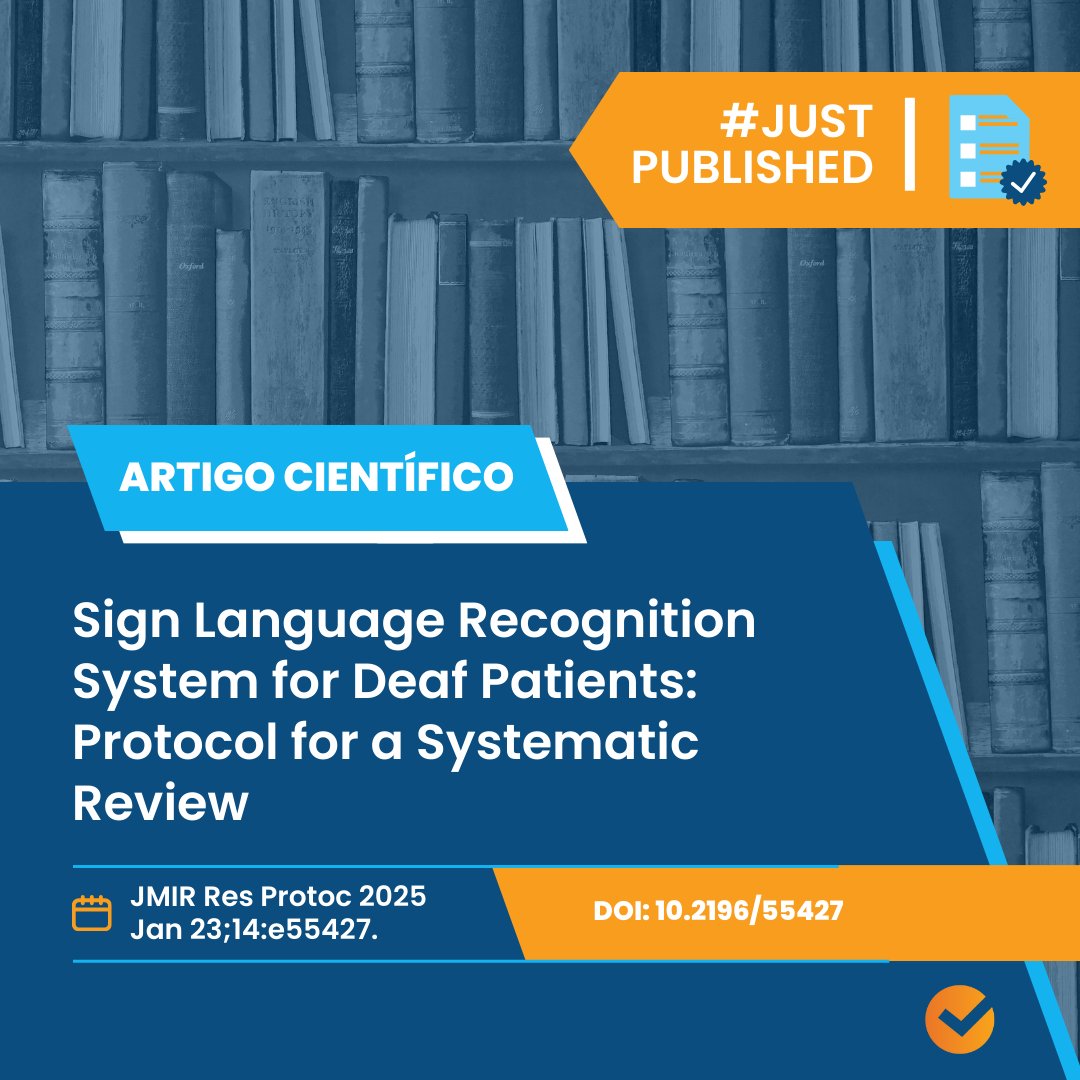 Artigo recém publicado! #JustPublished

Título: Sign Language Recognition System for Deaf Patients: Protocol for a Systematic Review

Acesse: researchprotocols.org/2025/1/e55427