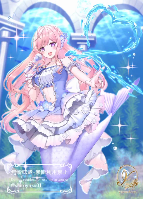 【童話×魔法少女】TCG風イラスト人魚姫/時計うさぎ/赤ずきん/アリス#オリジナル  #OC 