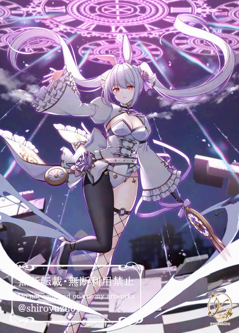 【童話×魔法少女】TCG風イラスト人魚姫/時計うさぎ/赤ずきん/アリス#オリジナル  #OC 