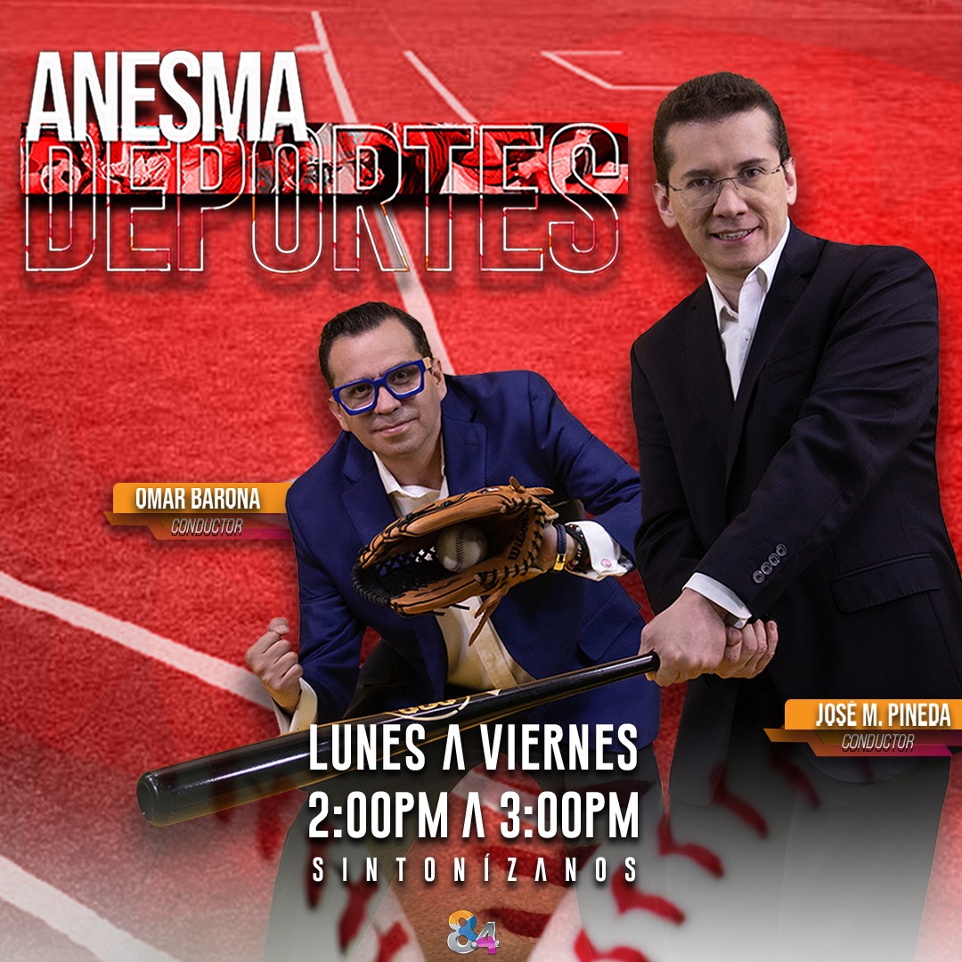 ¡No te pierdas Anesma Deportes! La mejor información del mundo de los deportes con Omar Barona y José Manuel Pineda. Los esperamos por el 8.4. ⚽️😜
