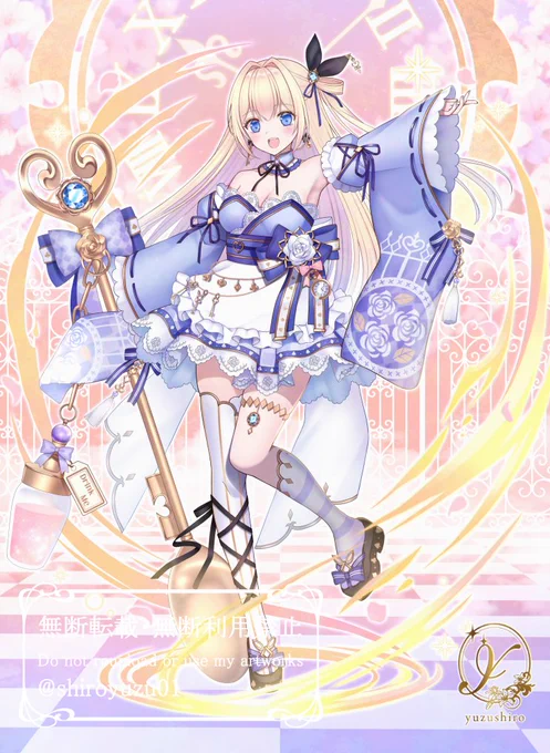 【童話×魔法少女】TCG風イラスト人魚姫/時計うさぎ/赤ずきん/アリス#オリジナル  #OC 