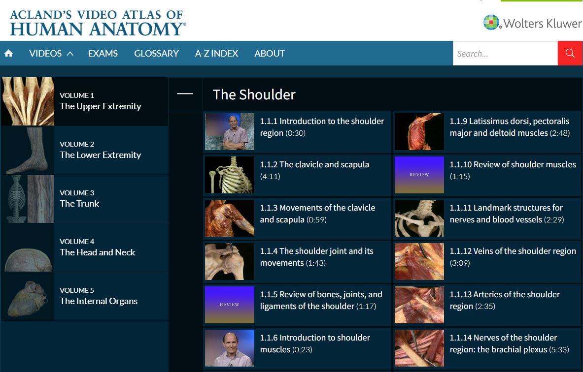Resource spotlight: Acland's Video Atlas of Human Anatomy
This immersive learning experience consists of a series of videos that guide learners through the intricacies of human anatomy.
Find the atlas on our A-Z listing of databases: hsls.pitt.edu/databases