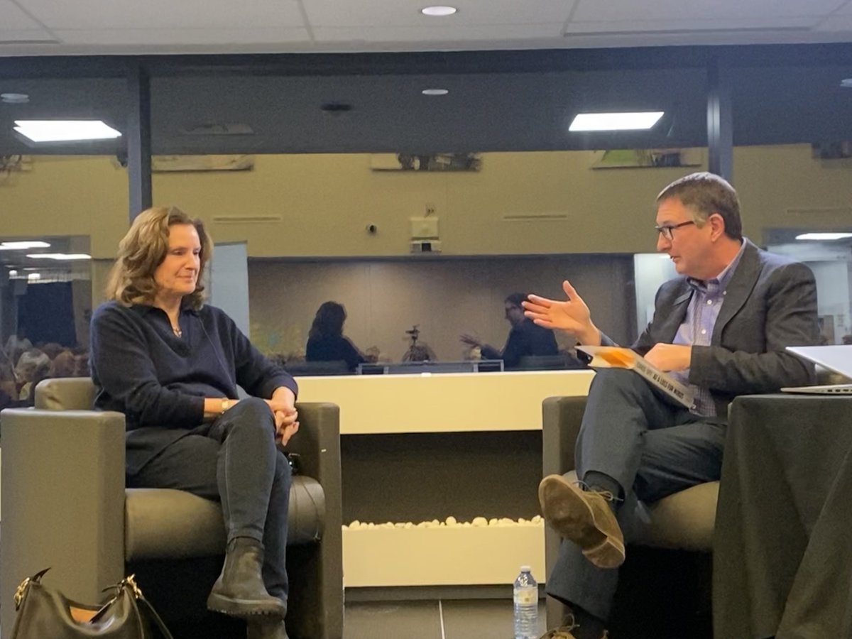 What an engaging and insightful evening with broadcast journalist and author <a href="/CarolOff_/">Carol Off</a>. 
Off shared personal stories from her time as a reporter and her career progression with a large audience of in-person and online listeners.