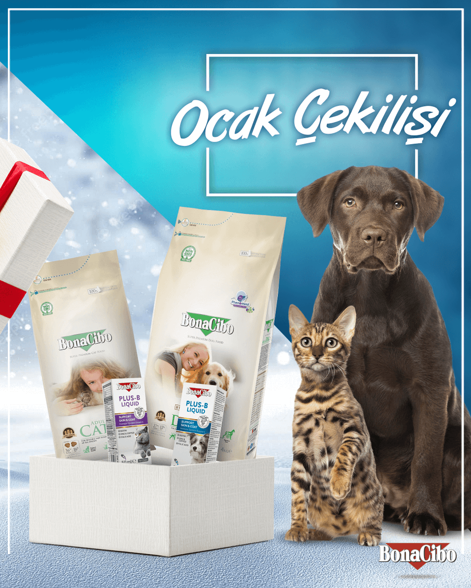 📣 BonaCibo'da Ocak Çekilişi! 📣

👉 <a href="/BONACIBO/">Bonacibo Cat & Dog Food</a> hesabımızı takip et. ✔️⁠
👉 Gönderimizi beğen ve repostla. ❤️⁠
👉 Bir arkadaşını yoruma etiketle. 💬⁠

5 takipçimize: 4kg #KediMaması + Cat Multivitamin Damla veya 8kg #KöpekMaması + Dog Multivitamin Damla!

Sonuçlar 4 Şubat!🤩