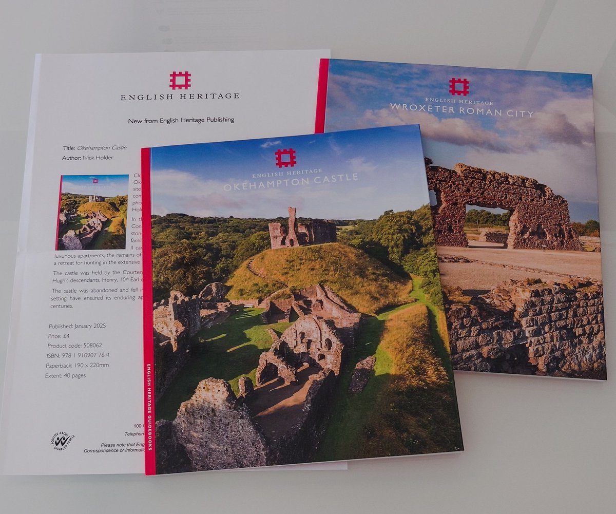 jr_casals's tweet photo. Que ilusión, me han llegado las últimas guías editadas por #EnglishHeritage en las que aparece mi trabajo desarrollado durante los dos últimos años, la Ciudad Romana de #Wroxeter en Shropshire y el Castillo de #Okehampton en Devon, que reconstruí en sus fases del s.XI y XIV 😉 https://t.co/7P2XcxBQ8T
