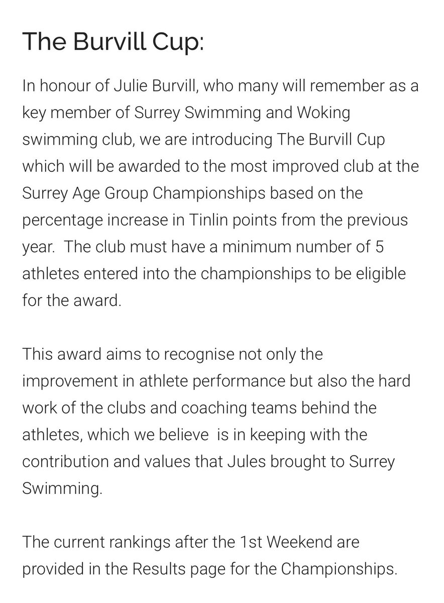 New award alert! 
We are delighted and so proud to announce The Burvill Cup, a club awarded trophy that Jules would have been so proud of!
All to play for!