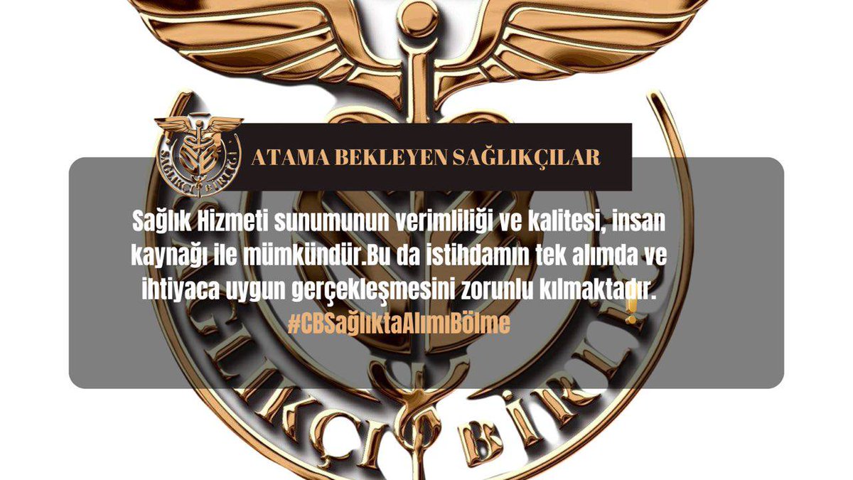 Atanmak istiyoruz <a href="/RTErdogan/">Recep Tayyip Erdoğan</a> 
#CBSağlıktaAlımıBölme