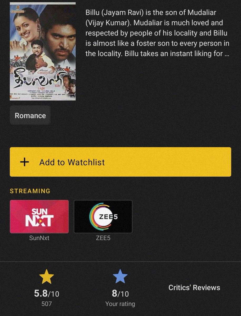 BeingSingle___'s tweet image. most underrated movie, but I have rated it specially❤