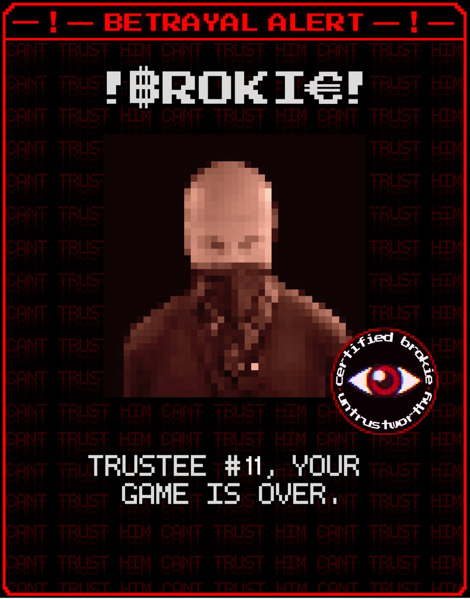 trustgameio's tweet photo. The Trust Corporation has designated @joemccann as a brokie.

Thank you for taking part in our experiment. https://t.co/VVm5Drh4yX
