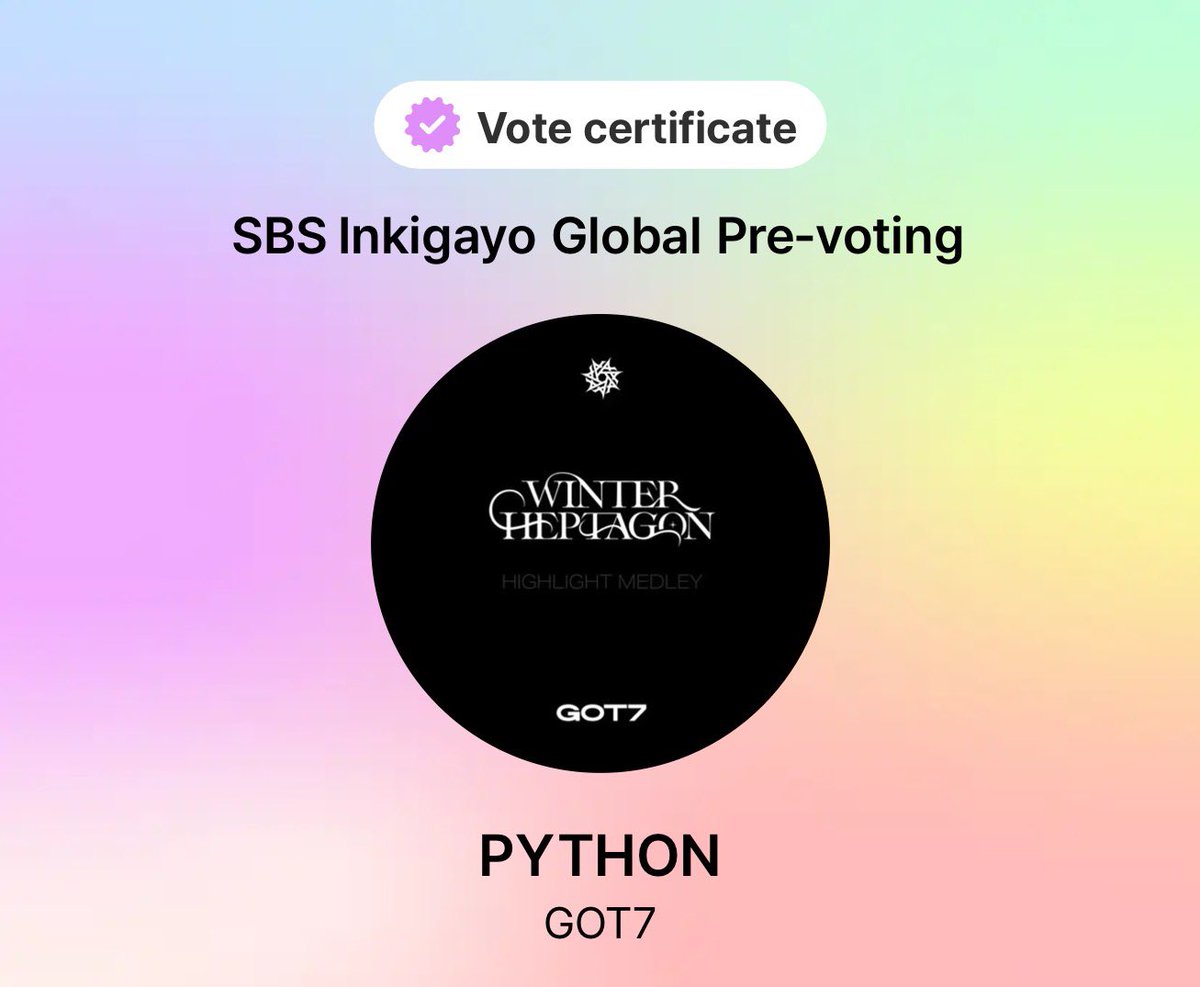 OT7Ahga's tweet photo. 🚨🚨🚨URGENT🚨🚨🚨

Inkigayo’s pre-vote is ending in less than an hour! Please vote for #PYTHON on the app Diggus if you haven’t yet and let’s get in as many votes we can before the time is up 🔥
🔗 https://t.co/P7OztDr4im

@GOT7Official #GOT7 #GOT7_WINTER_HEPTAGON #WINTER_HEPTAGON #GOT7_PYTHON 🍓