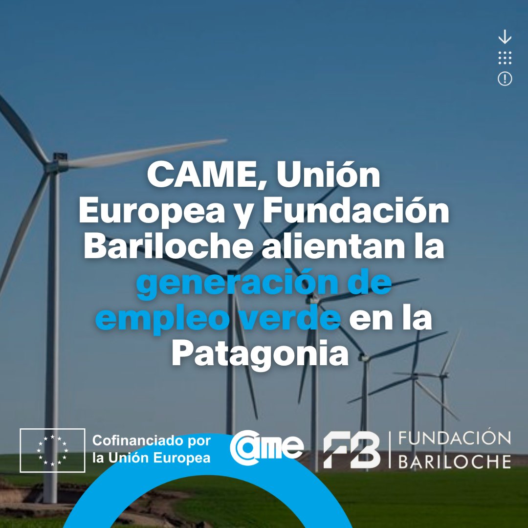 📣 CONVOCATORIA ABIERTA

Al curso de Formación de Auditores Energéticos (CFAE) ⚡️ para alentar la generación de “empleo verde” 🌿, iniciativa de #CAME y la <a href="/FundacionBCR/">FundaciónBCR</a>, cofinanciada por la <a href="/UEenARG/">Unión Europea en Argentina</a> en el marco del proyecto “#Patagonia Argentina 🇦🇷: la eficiencia energética como