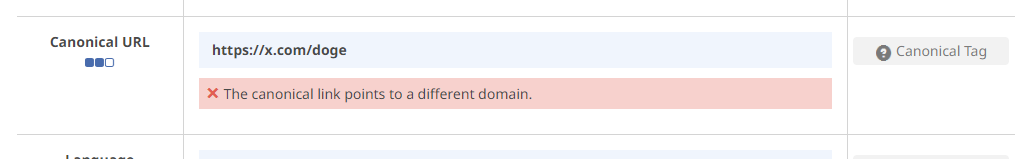 Anyone else notice that the new #DOGE dot gov site has it's canonical link set to a URL on #X?