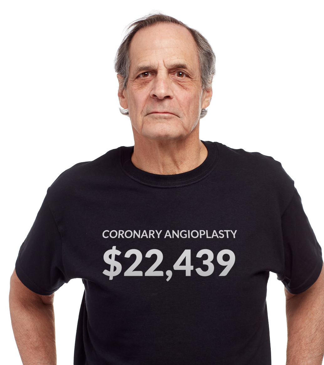 Chest pain? A #CoronaryAngioplasty could help a doctor diagnose what is going on. On average, this common procedure can cost $22,439. Help us work together to lower that cost. #WearTheCost