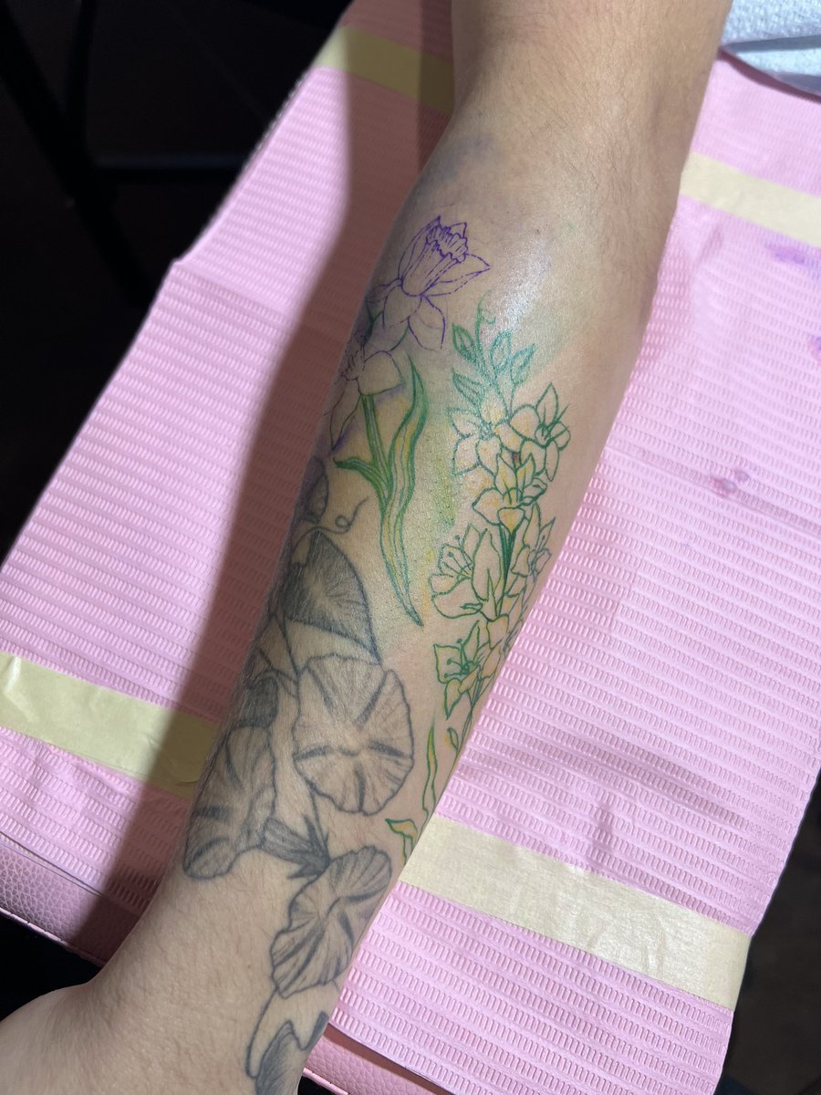 Some drawn on flowers