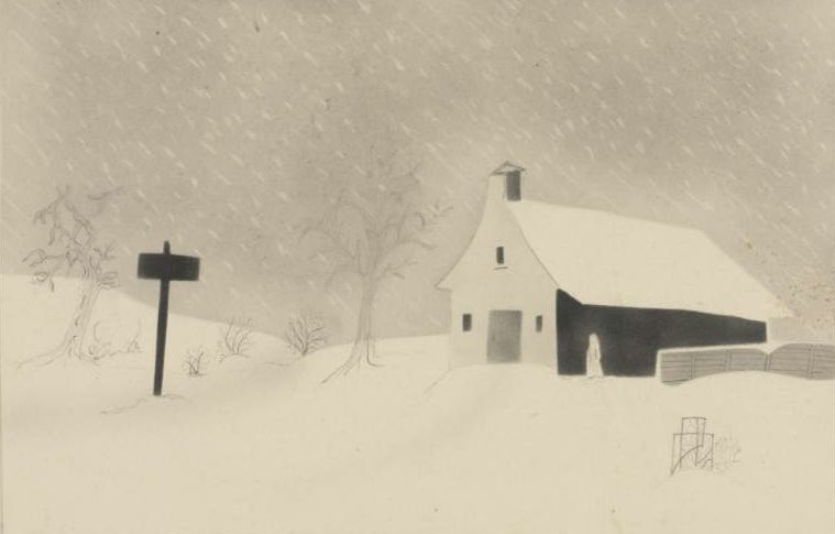 メアリー・アルサ・ニムズ《バーモント州の吹雪》