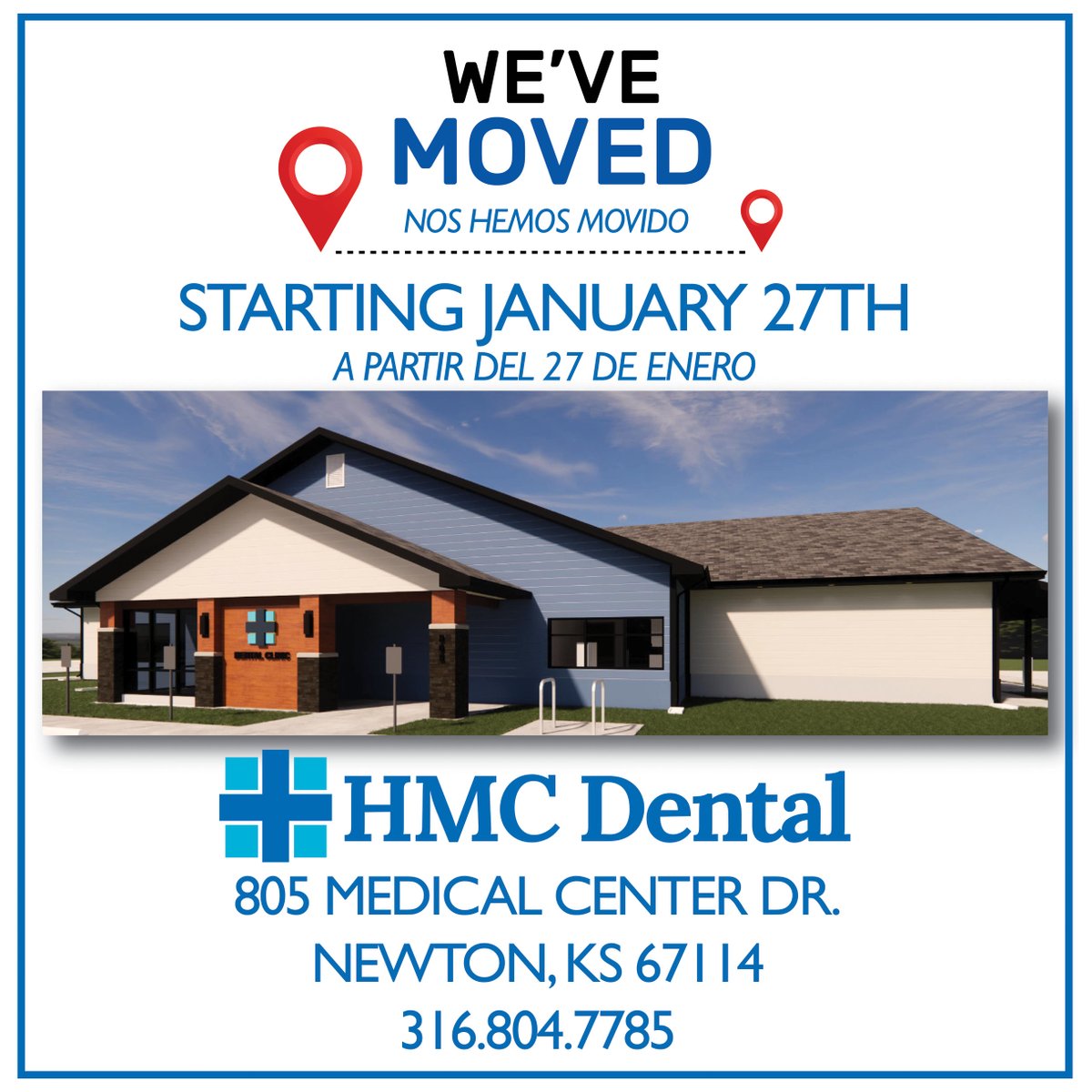 🚨 We've moved! 🚨 HMC Dental is now at 805 Medical Center Dr. in Newton. We're working hard to get everything set up!

🔹 Reminder: We’re closed through Jan. 24 as we settle in.

🦷 Stay tuned—we can’t wait to welcome you soon! #HMC #NewLocation #DentalCare