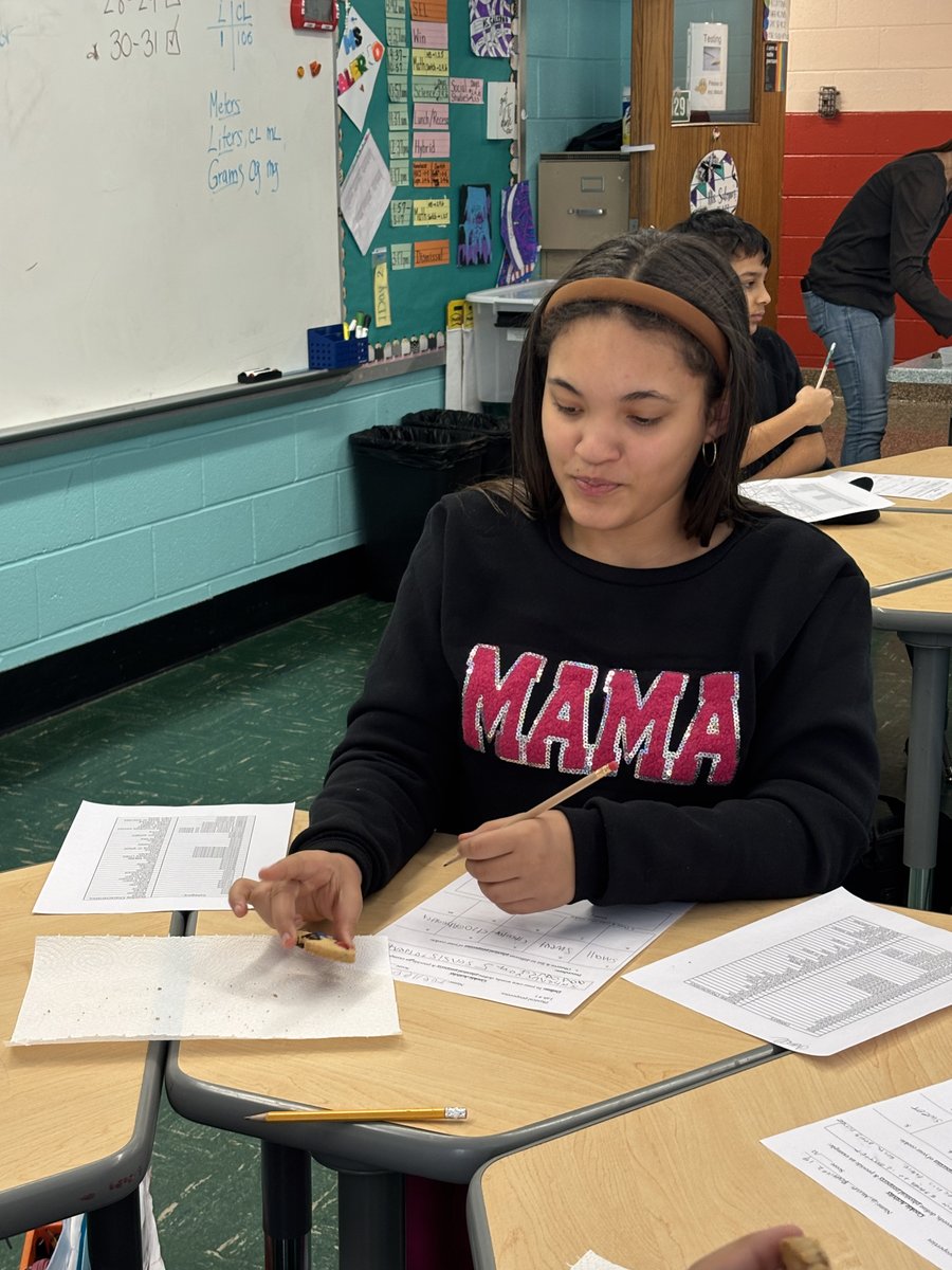 Ms. Salerno, Ms. Rios &amp; Ms. Marino’s class working on their first lab of the 3rd unit in science! Our scientists are focusing on the physical properties of cookies! #FES #CookieScience #NRCSDistrict