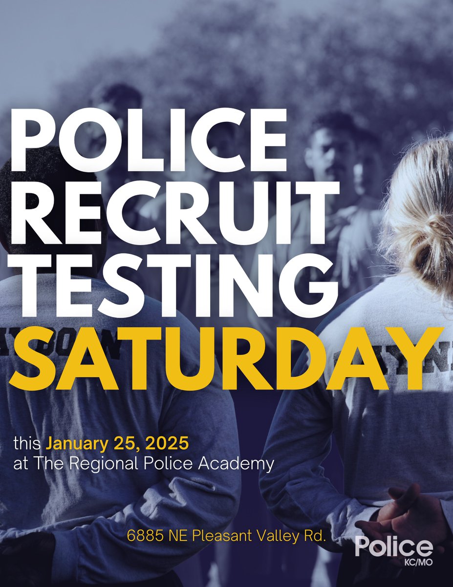 Police recruits are taking notice – as the largest police department in the area, KCPD has the most career opportunities.

Nearly 70 people are already registered for Saturday’s Police Recruit Testing, the first step towards joining KCPD.

If you want…

1/2
