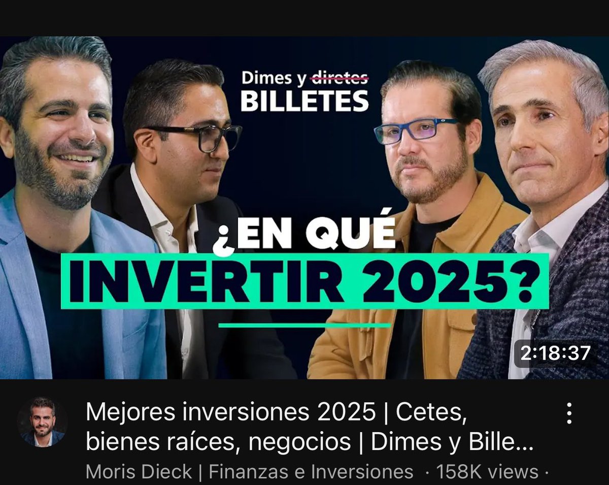 Para los que aún no lo han visto, les dejo este epísodio de #DimesyBilletes con <a href="/MorisDieck/">Moris Dieck</a> sobre tendencias de inversión en #2025 donde hablo de #VentureCapital y comparto mesa con dos cracks, <a href="/RodrigoZubiria1/">Rodrigo Zubiria</a>  y Juan Vega. 

youtu.be/uLl87cdRuNI?si…