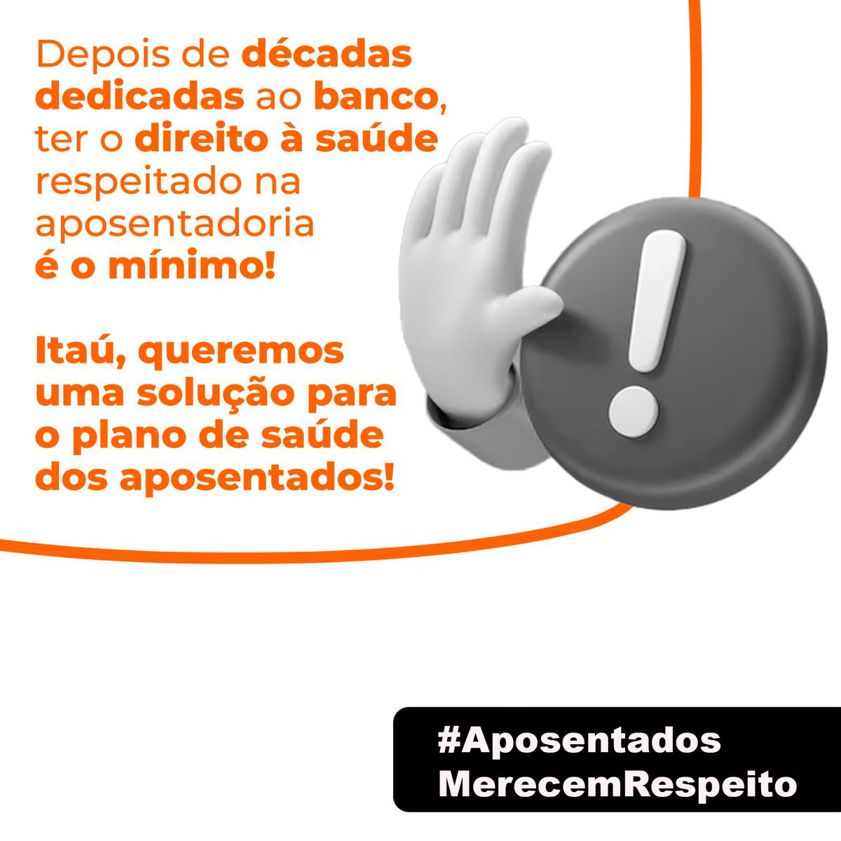 vivicanet's tweet photo. Um casal de aposentados do Itaú paga hoje quase R$ 4mil de plano de saúde dos aposentados 
#AposentadosMerecemRespeito @itaú https://t.co/3lHrVfhgbo