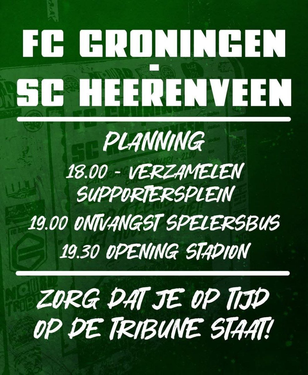 Wedstrijdzaken Supportersvereniging FC Groningen tweet media