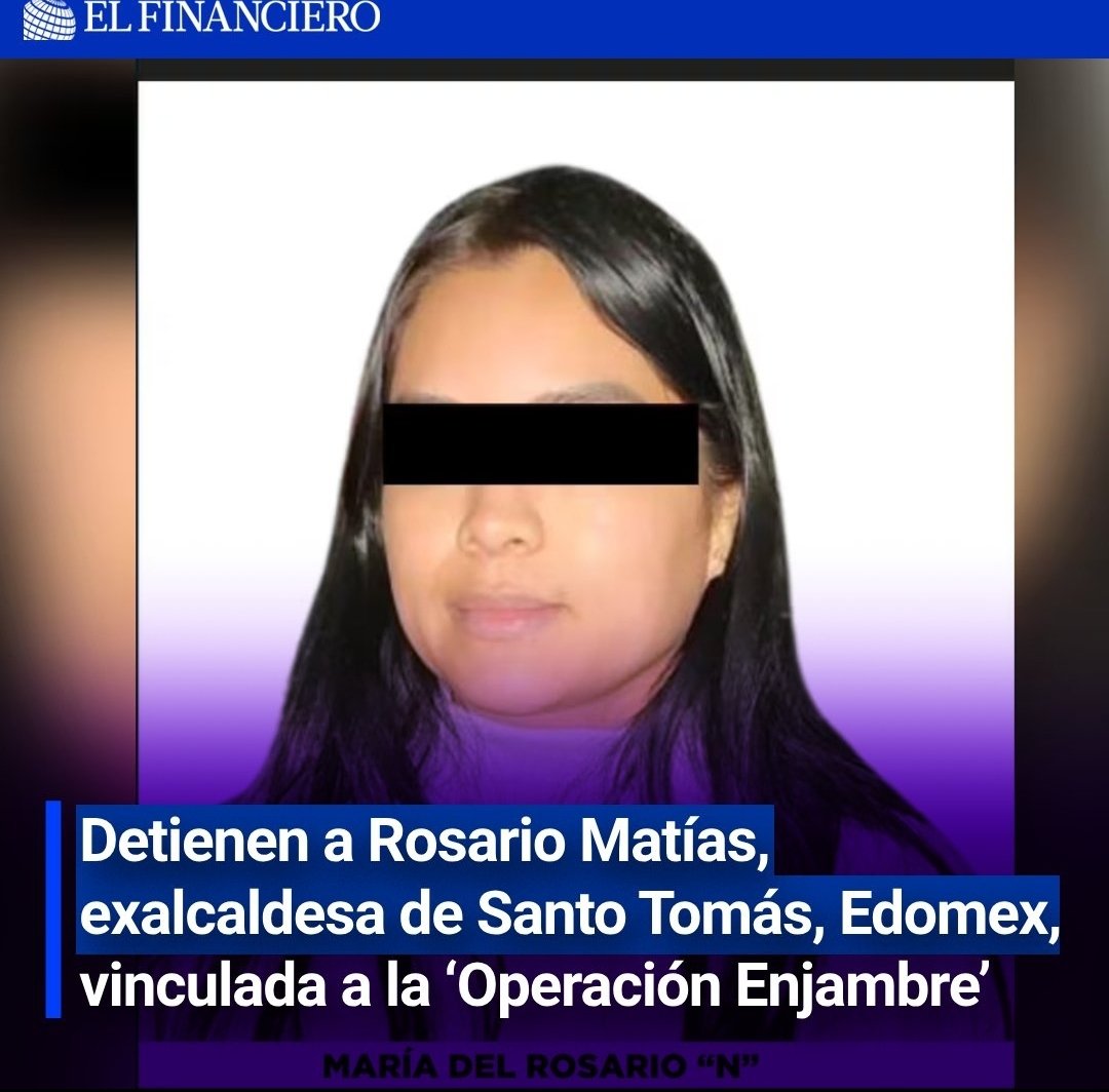 catrina_nortena's tweet photo. #ULTIMAHORA 
🚨 GOLPAZOOO DE OPERACIÓN ENJAMBRE 

Cae ExAlcaldesa del Prian de Santo Tomás de los Plátanos, Estado de México, María del Rosario "N", por Crimen Organizado y vínculos con el Cártel de Michoacán.

El Secretario de Seguridad @OHarfuch me representa... https://t.co/Qgthfj6RMm