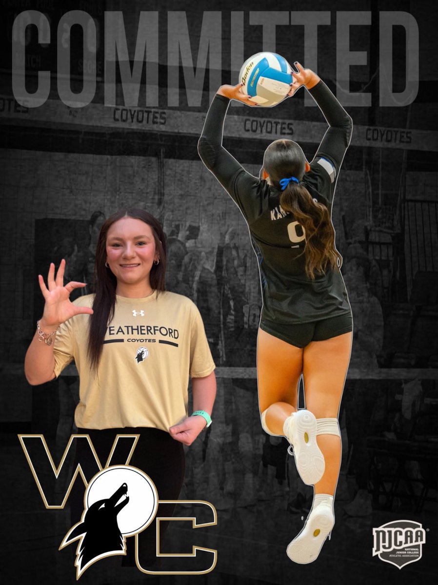 CarlyCienega9's tweet photo. I am BLESSED with this opportunity to continue playing volleyball for Weatherford College. Thank you to all my current and former teammates and coaches, my family and most importantly my GOD ✝️. @WCCoyotes @WHSladyroovb @whsrooathletics @GMsportsmedia1 @WDSports1 https://t.co/NfOfZJ9a3F