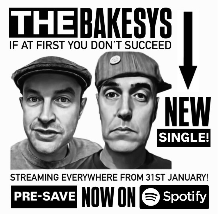thebakesys's tweet photo. The new “If At First You Don’t Succeed” single by The Bakesys is out on 31st Jan! The single will be streaming everywhere &amp; you can pre-save it on Spotify here…
https://t.co/X6rE64i1E0
“If At First You Don’t Succeed” is the title track from The Bakesys’ upcoming 8th studio album https://t.co/4Z8mC87RYd