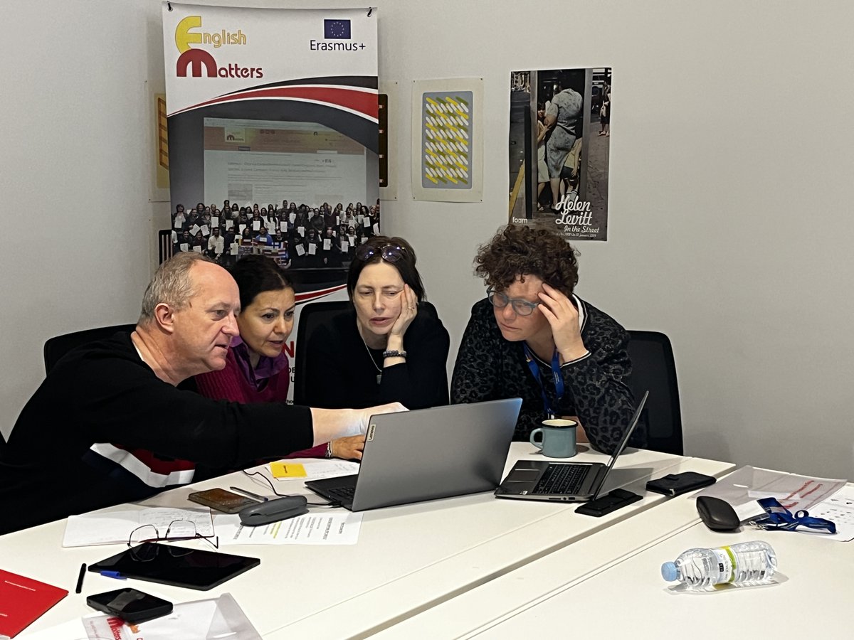 This week in #Madrid, our participants on the ICT: Maximising Digital Competence course are exploring, practising and creating materials using many different tools for themselves and their students. #EnglishMattersExperience #ErasmusPlus #Teachers #Training  #EnglishMatters  #ICT
