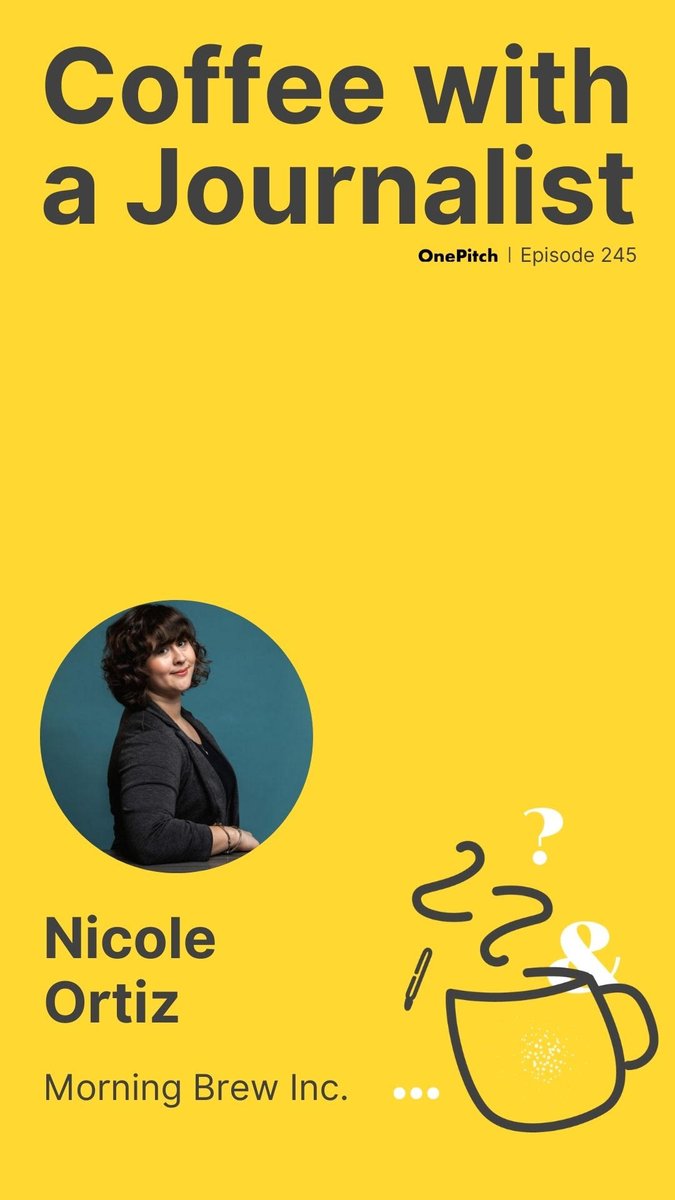 I was a guest on <a href="/onepitchsaas/">OnePitch</a>'s Coffee With a Journalist podcast where I discussed what sorts of pitches I'm looking for (and not looking for!) at Healthcare Brew.

You can find the full convo here: blog.onepitch.co/coffee-with-a-….