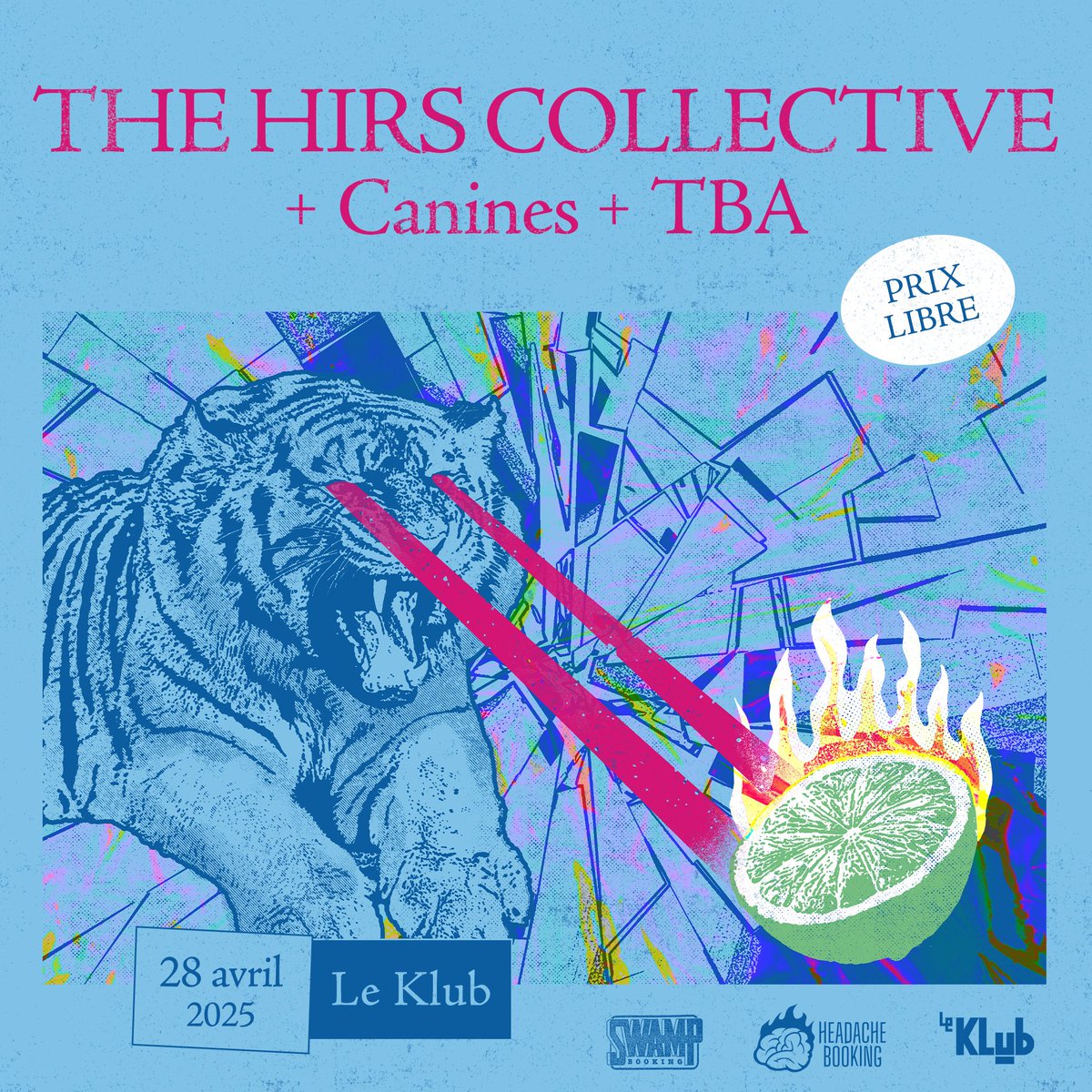 Bon et bien, super heureux d'annoncer The HIRS Collective à Paris !!

C'est Prix Libre, et j'ai hâte d'annoncer le 3ème groupe si ça peut se faire 🙏

La date à failli pas se faire une centaine de fois mais c'est un immense honneur de pouvoir l'organiser ❤️