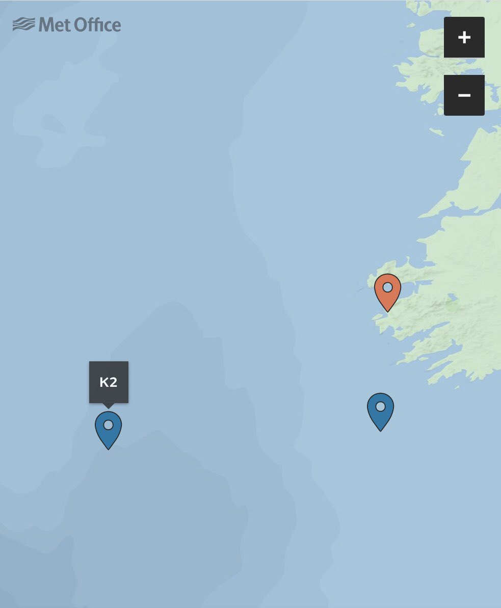 jcincork's tweet photo. @CarlowWeather @metoffice This is an Ocean Data Acquisition System (ODAS) buoy, used to gather and report oceanographic and meteorological information. The UK Met Office K2 buoy is currently showing no data. Perhaps it’s connected. https://t.co/xXwuYR1HVt