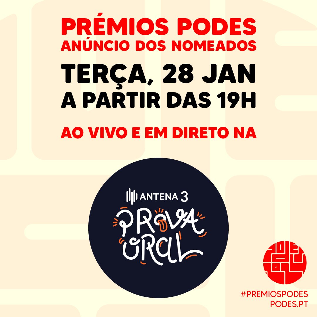 podesfestival's tweet photo. 💥🥁Os nomeados para os Podes do cinema foram anunciados ontem, mas os que importam realmente vão ser anunciados na terça-feira, 28 de Janeiro, em direto na #ProvaOral do @fernandoalvim! Boa sorte! #premiospodes https://t.co/PoFQ9szAwJ