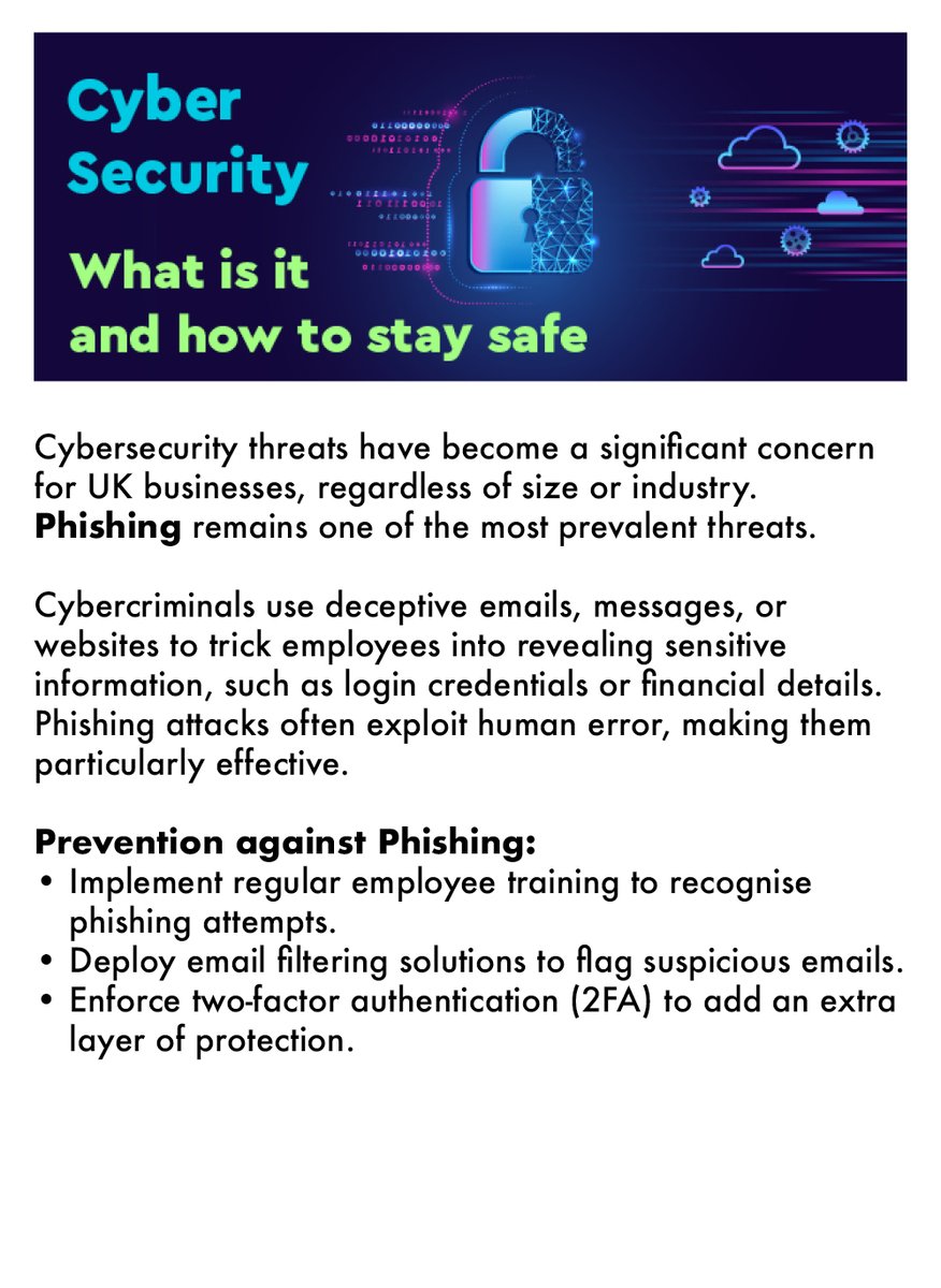 As organisations increasingly rely on digital tools and data, they face a wide array of vulnerabilities that can disrupt operations, harm reputation, and cause financial losses. PHISHING is one of the most common threats - read about it and how to avoid it>