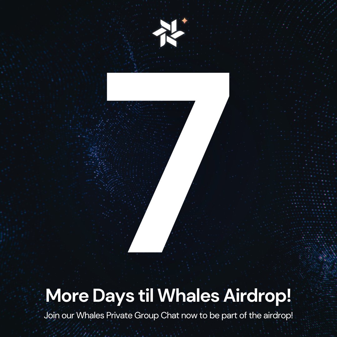 changerofficial's tweet photo. Countdown til Airdrop 🪂

7 More Days! ⏳

Be a Whale now! Join our Whales Private Group Chat now! 🐳
More Details here ⬇️
https://t.co/LqWjFbpNVW