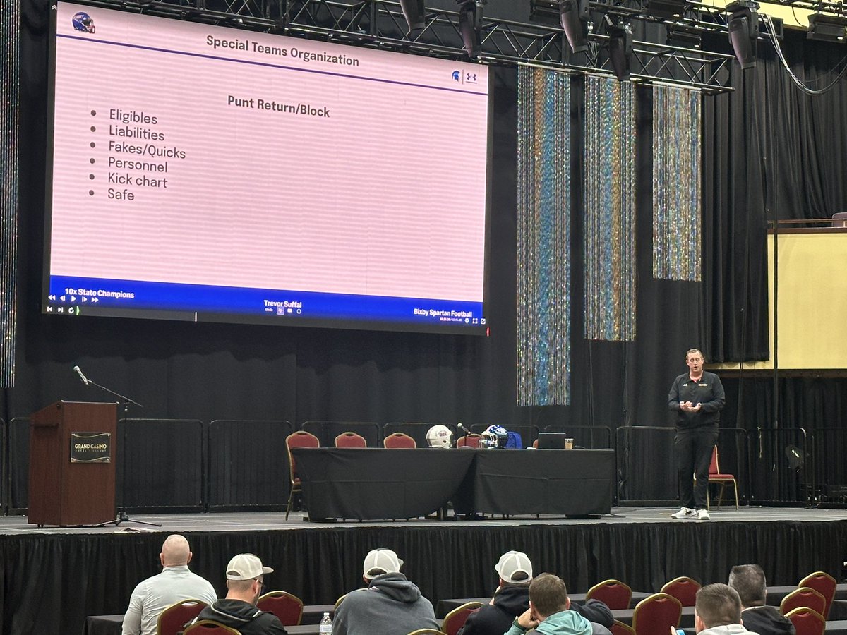 OFBCA (@ofbca) on Twitter photo Kicking off day 2 our 2025 Winter Clinic <a href="/Tsuff65/">Trevor Suffal</a> from <a href="/BixbySpartanFB/">BixbySpartanFootball</a> talking special teams! Kicking off day 2 our 2025 Winter Clinic <a href="/Tsuff65/">Trevor Suffal</a> from <a href="/BixbySpartanFB/">BixbySpartanFootball</a> talking special teams!