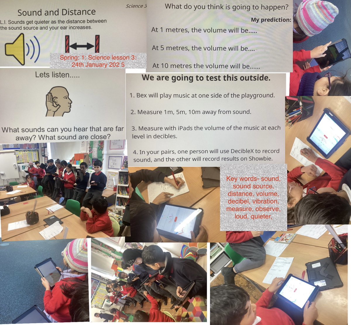 MayflowerSch's tweet photo. In Corita Class, we carried out sound investigations- ‘sounds get quieter as the distance between the sound source and your ear increases.
#science #soundinvestigation #CoritaClass #Year4 #LKS2 https://t.co/tF8doF8iNd