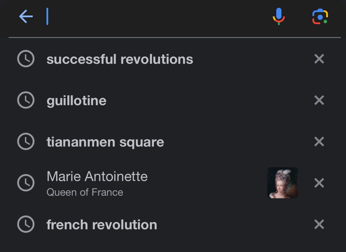 Jonesingforana's tweet photo. My recent google searches for no reason at all https://t.co/3HCuJveDed